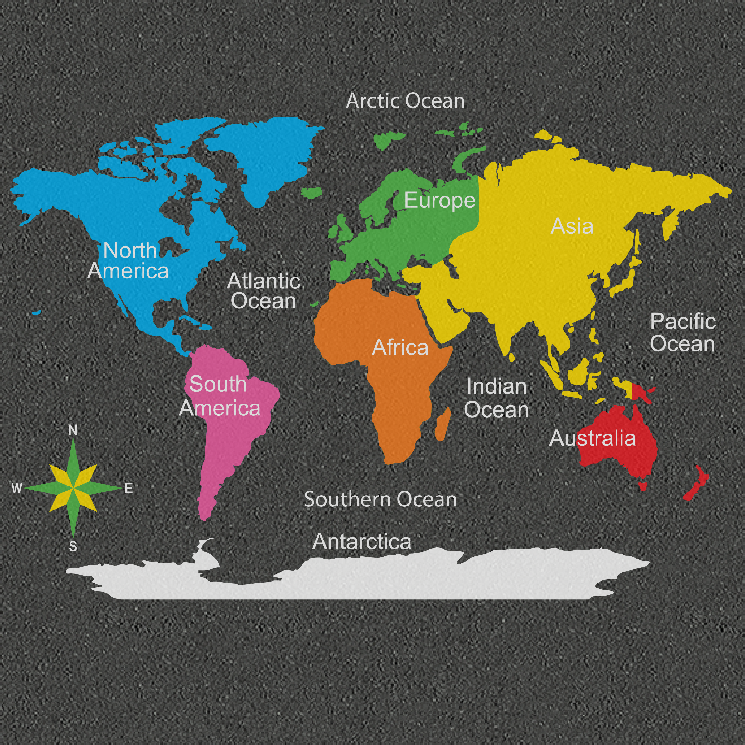Материки на карте. Карта континентов. Two continents